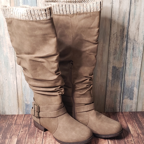 justfab sweater boots